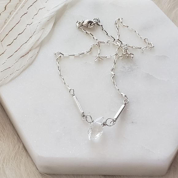 💎Herkimer Diamond + Sterling Necklace💎 - Picture 4 of 9